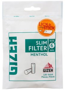 画像1: ギゼ　スリムフィルター メンソール GIZEH SLIM MENTHOL FILTERS (1)