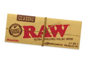 画像1: ロウ　クラシック　1 1/4＋プレロールドチップス RAW・UNBLEACHD HEMP Masterpiece1 1/4 (1)