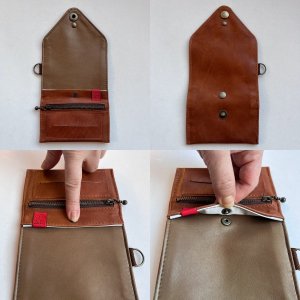 画像3: 惡匠　 mini 巻きタバコケース - MOSTRO ライトブラウン 惡匠WARUDAKUMI手巻きたばこ用　シャグポーチ (3)