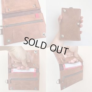 画像3: 惡匠　regular 巻きタバコケース - MOSTRO ライトブラウン 惡匠WARUDAKUMI手巻きたばこ用　シャグポーチ (3)